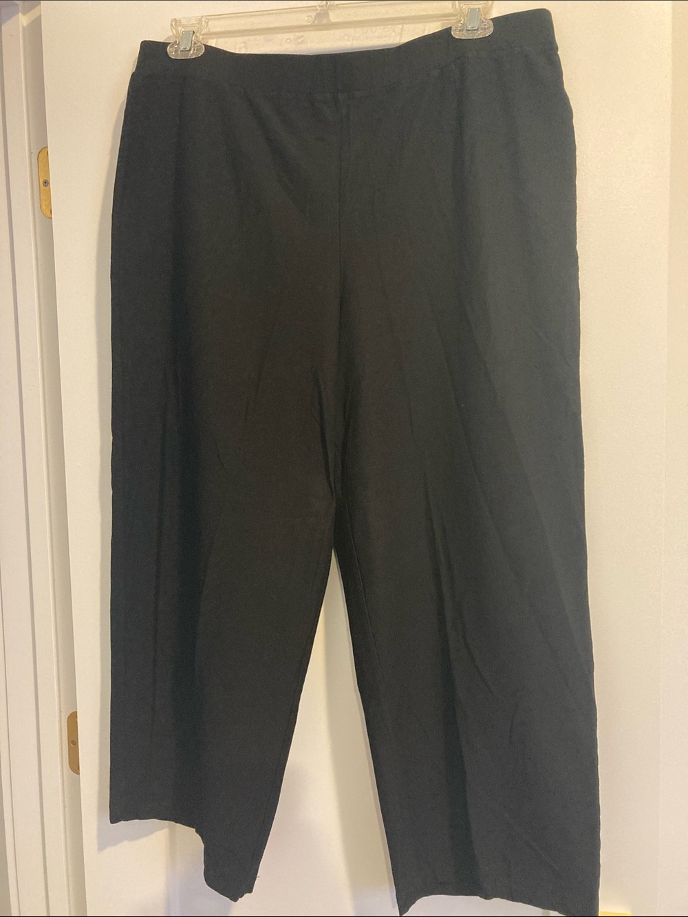 Eileen Fisher Black Wide-Leg Dress Pants